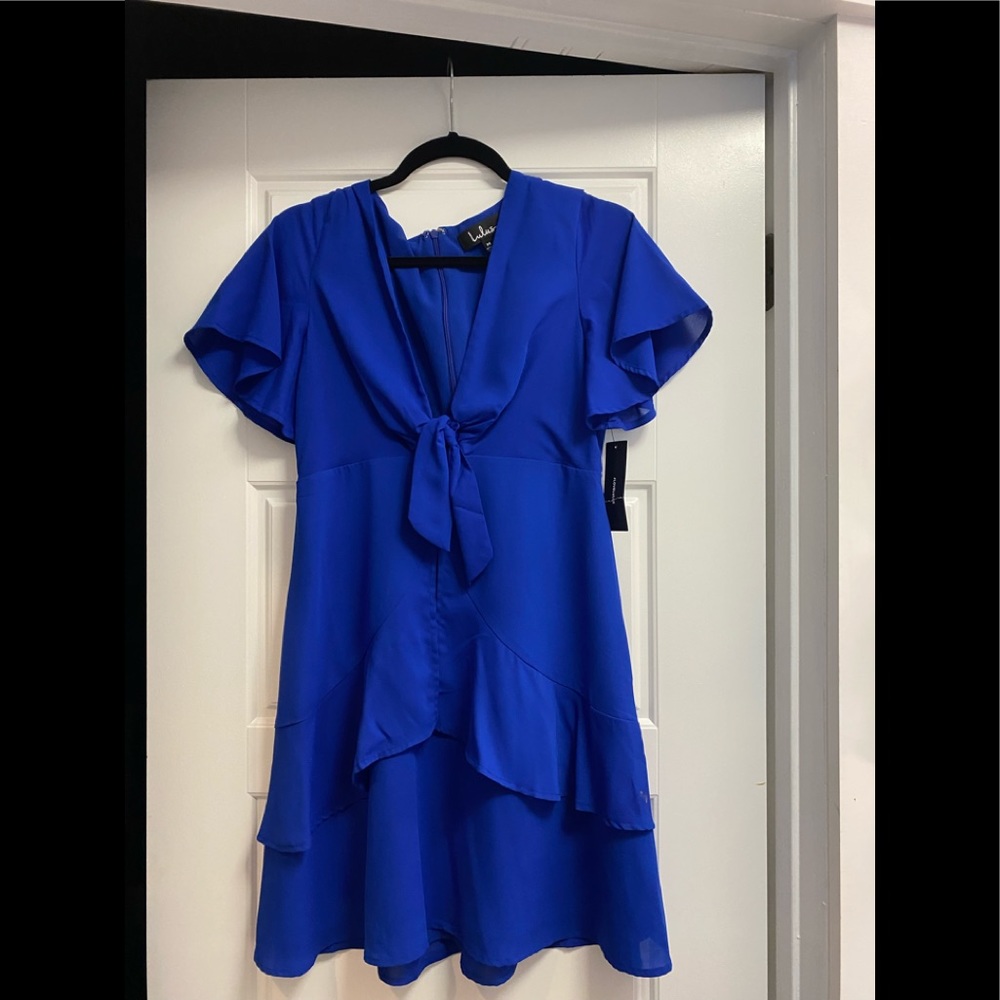 Blue ruffly Lulus dress